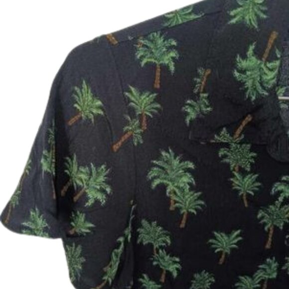 Forever 21 Palm Tree Print Dress Size Small - Picture 4 of 11